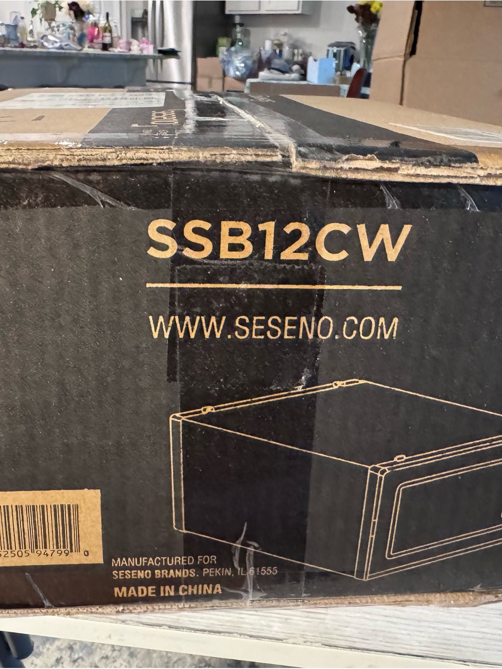 SSB12CW Stackable Home Storage Bin in clear
